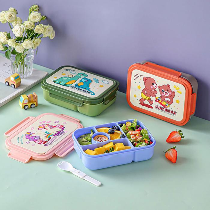 五格卡通便當盒1.25L