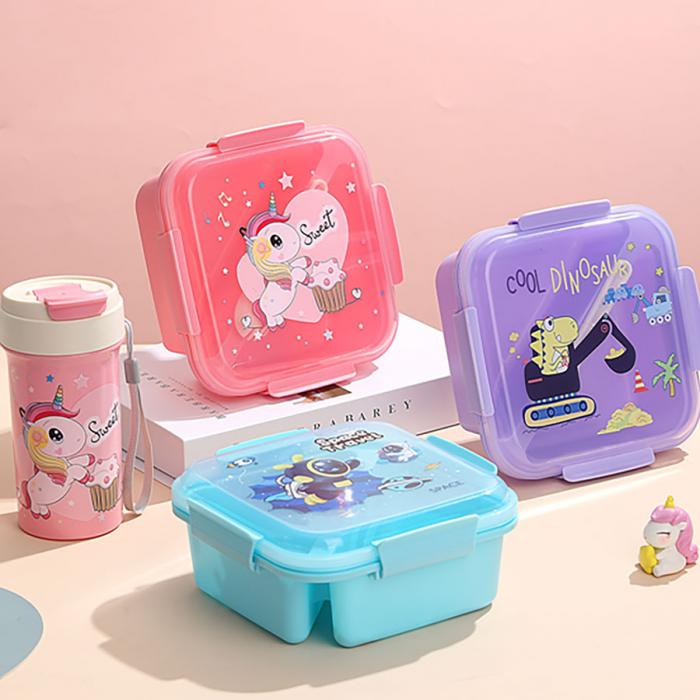 卡通三文治套裝飯盒 (飯盒1000ML+水杯480ML